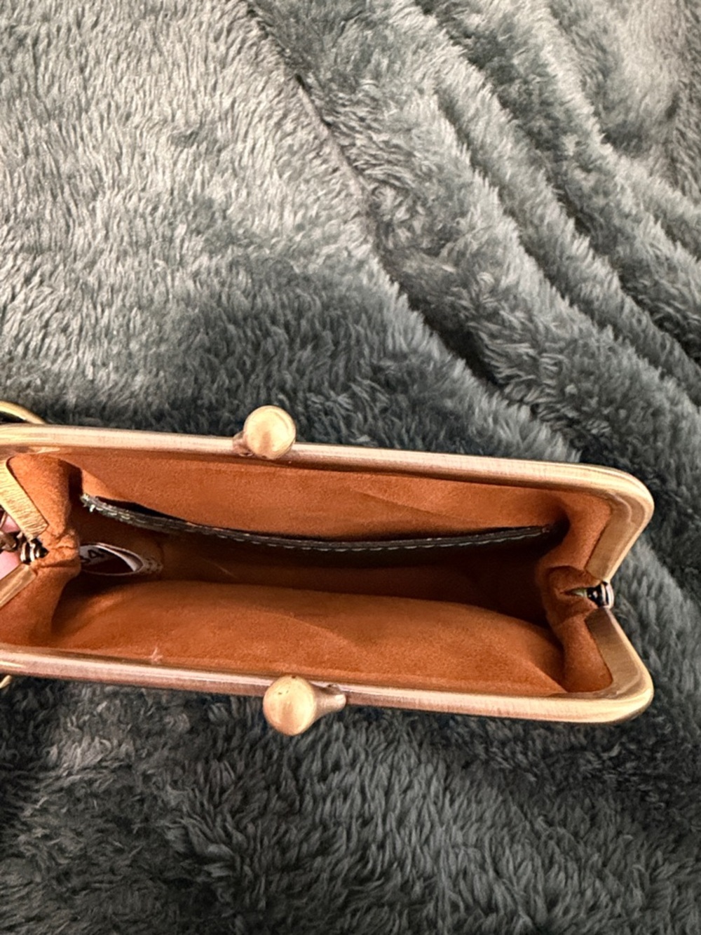 NWOT Patricia Nash Leather Floral Embossed Coin Purse - Dark Green - Picture 4 of 8